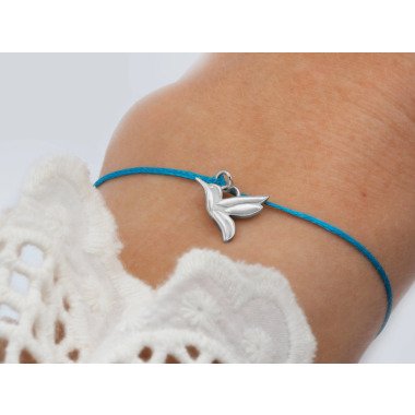 Geflochtenes Kolibri Freundschafts-Armband/Halskette 925Er Sterling Silber