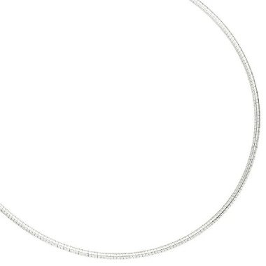 Halsreif aus Metall & Halsreif 925 Sterling Silber 2,8 mm 45 cm Kette Halskette Silberhalsreif CJ