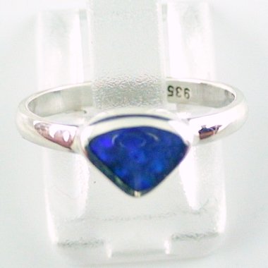 Opal Ring aus 935er Silber mit blauem 0,60