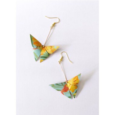 Origami Schmetterling Ohrringe Aus Papier Für Allen Anlass