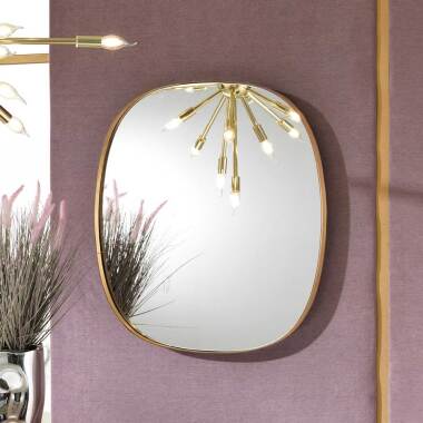 Ovale Spiegel & Ovaler Wandspiegel in Bronzefarben Retro Design