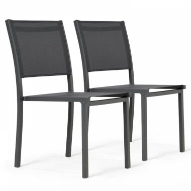 Oviala Set aus 2 Outdoor-Stühlen aus Aluminium