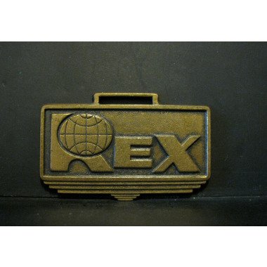 Rex Construction World Globe Markenlogo Werbe