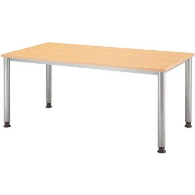 Schreibtisch, BxT 1600 x 800 mm, 4 Rundrohrbeine