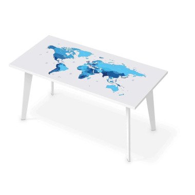 Tischfolie Design: Politische Weltkarte 120x60 cm