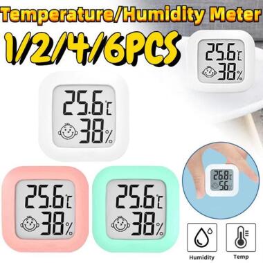 1-6PCS Neue Mini Hygrothermograph Innen Thermometer
