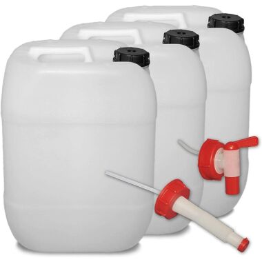 3er Set: 20 Liter Getränke- Wasserkanister