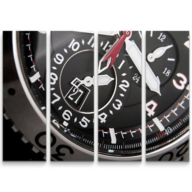 4-tlg. Leinwandbilder-Set Ausschnitt einer Armbanduhr