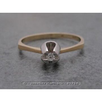 Bicolor-Ring aus Gold 333 & Gold Ring aufregend Gold 333 bicolor Diamant