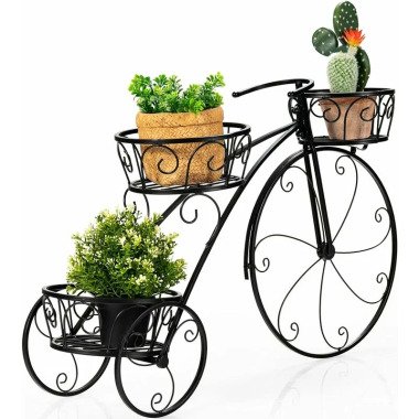 Costway Blumenregal Pflanzenstaender Fahrrad