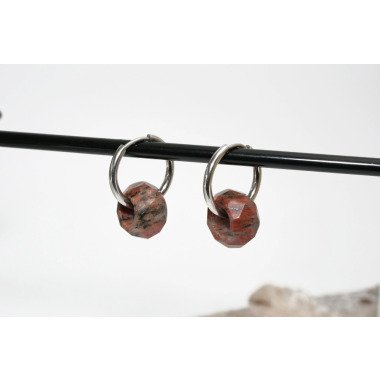 Edelstahl-Ohrringe aus Edelstahl & Creole Naturstein Anhänger Ohrring