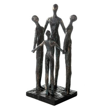 GILDE Skulptur Group; 12x30x12 cm (BxHxT); bronze