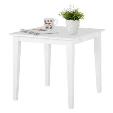Holzesstisch aus Kiefer & Küchentisch 75 cm hoch Weiß
