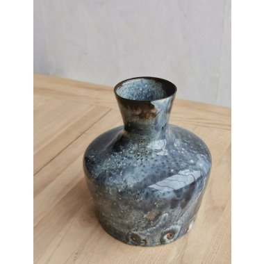 Kleine Karaffe Oder Vase Mystic Blue, Handgedrehte Keramik, Weinkaraffe
