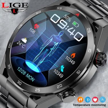 LIGE EKG-Smartwatch, HRV-Temperaturüberwachung