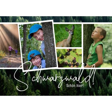 Postkarte Schwarzwald Urlaub mit eigenen Fotos