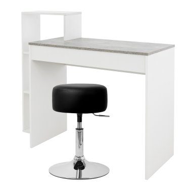 Schreibtisch mit Regal 110x72x40 cm Weiß Holz