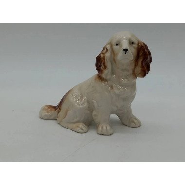Spaniel Hund, Vintage Porzellan Ornament