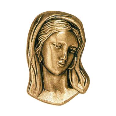 Stilvolles Bronze Grabmal Wandrelief einer Madonna Madonna Onana / 11cm