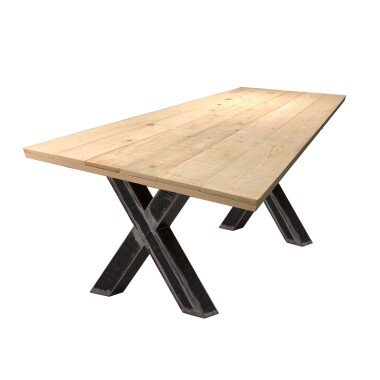 Tisch aus Mangoholz und Metall 160 x 77 x