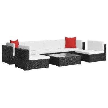 vidaXL 7-tlg. Garten-Lounge-Set mit Auflagen