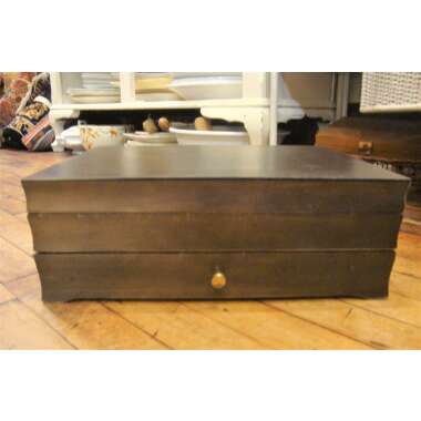 Vintage Besteck Kiste Aus Holz Mit Schublade/Halter