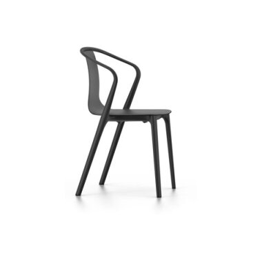Vitra Belleville Chair mit Armlehnen Esche schwarz