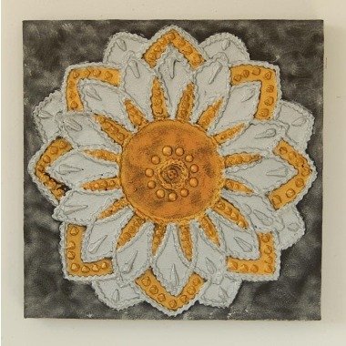 Wandbild Mandala Leinwand Original Acrylbild Bild Handgemalt Blume