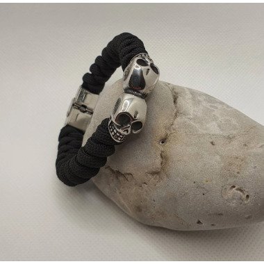Armband Paracord Mit Skull Totenkopf Perle
