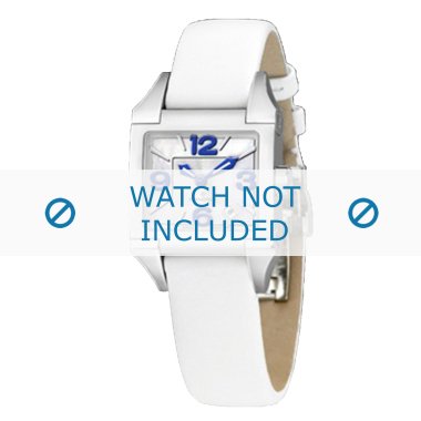 Candino Lederband für Uhren & Uhrenarmband Candino C4361-1 Leder Weiss 17mm