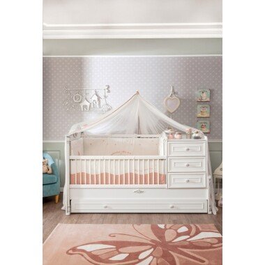 Cilek ROMANTIC BABY Babybett XL Bett Kinderbett Kinderzimmer Weiß