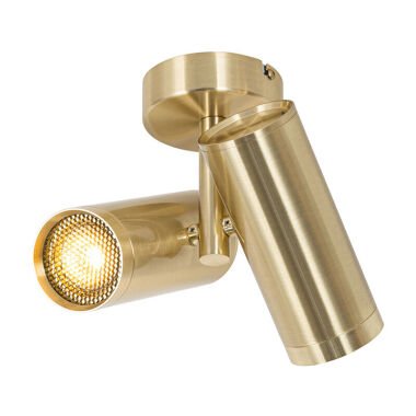 Design-Spot gold verstellbar 2-flammig –