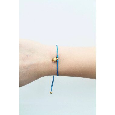 Kordel Schildkröte Gold Bead Armband/Fußkette Tinylittlepiecesshop