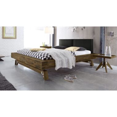 Massivholz-Bett Design in Akazie braun 140x200