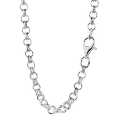 NKlaus Silberkette Halskette 55cm Zwillingsanker