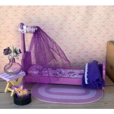 Ooak Barbie Lila Schlafzimmer Set