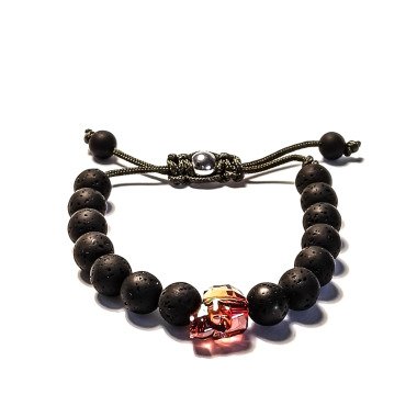 Schmuckperle aus Metall & Swarovski Perlen Beads Armband Skull Totenkopf