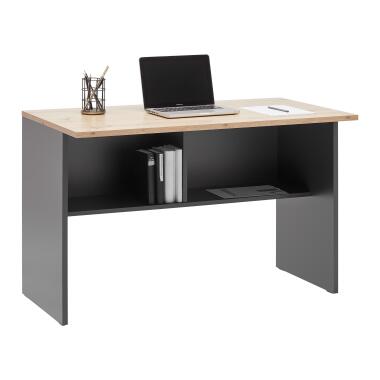 Schreibtisch Shelf in Anthrazit/Eiche Artisan