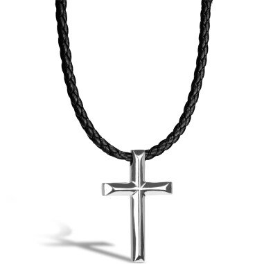 Serasar | Leder Halskette Für Herren Cross