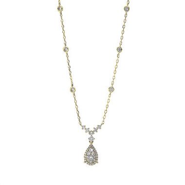 Collier Diamant & Diamant Collier 0,59 ct Gelbgold 750
