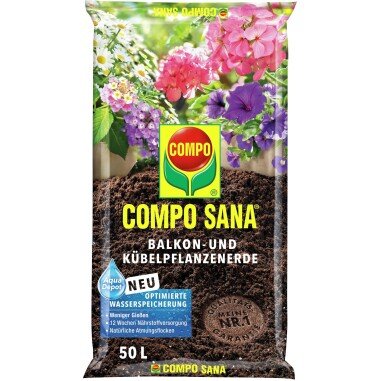 Compo Sana Balkon- und Kübelpflanzenerde 1 x 50 l