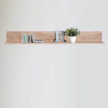 Designer Holzwandboard & Wandregal aus Wildeiche Massivholz Weiß geölt