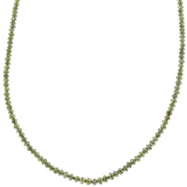 Diamant-Collier, Rarität grün AAA+, SI 925