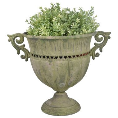 Esschert Design Aged Metal Grün Vase rund