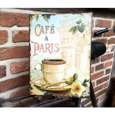 Für Café & Bistro, Wanddekoration Emailleschilder