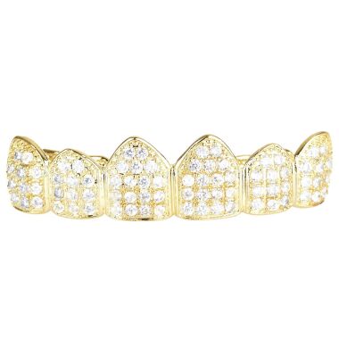 Grillz Gold One size fits all CUBIC ZIRKONIA Top