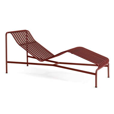 HAY Palissade Chaise Longue Liegestuhl, iron red