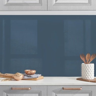 Küchenrückwand Unifarben Schieferblau