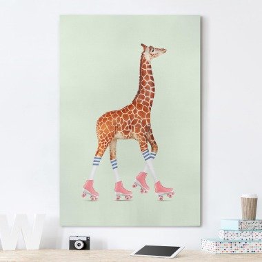 Leinwandbild Kinderzimmer Hochformat Giraffe