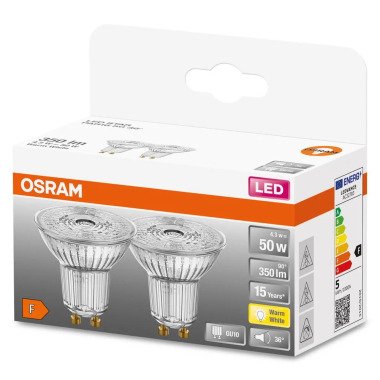 Osram LED Lampe ersetzt 50W Gu10 Reflektor - Par16 in Transparent 4,3W 350lm 270